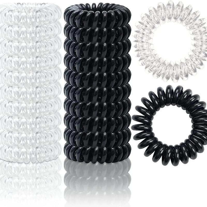 Product Introduction of Dây Buộc Tóc Xoắn Ốc, Cỡ Lớn (43mm), Có 10 / 20 / 30 Cái, Dây Buộc Tóc Xoắn Ốc, Dây Buộc Tóc Cuộn, Kiểu Bobbles Dây Điện Thoại, Giữ Chắc Chắn Không Dấu Vết, Không Thấm Nước 2