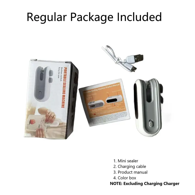 USB Rechargeable Mini Snack Bag Sealing Machine, Portable 2-in-1 Bag Heat Sealing Machine with Chip Cutter, Plastic Bag Resealing Electric Machine for Keeping Food Fresh, Home Essentials 3