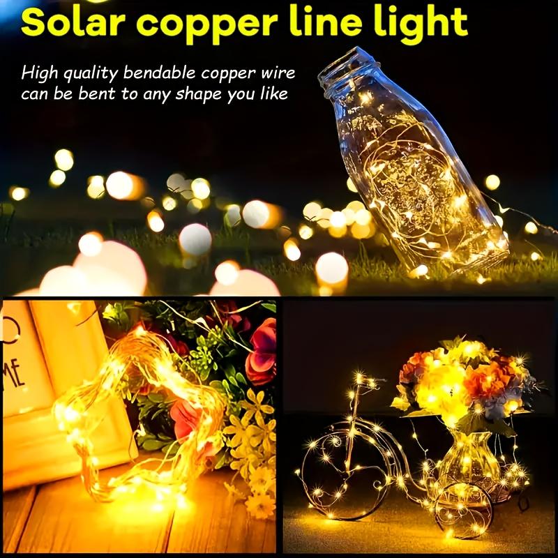Dây Đèn Cổ Tích Năng Lượng Mặt Trời, 50 / 100 / 150 / 200 / 300LED, Với 8 Chế Độ Chiếu Sáng, Đèn Dây Dây Đồng, Ngoài Trời, Hoàn Hảo Cho Quà Tặng Giáng Sinh, Văn Phòng Ngày Lễ, Phòng Ngủ, Khách Sạn, Tiệc Tùng, Trang Trí Nhà Hàng, Có Sẵn Trong 1 Cái 4