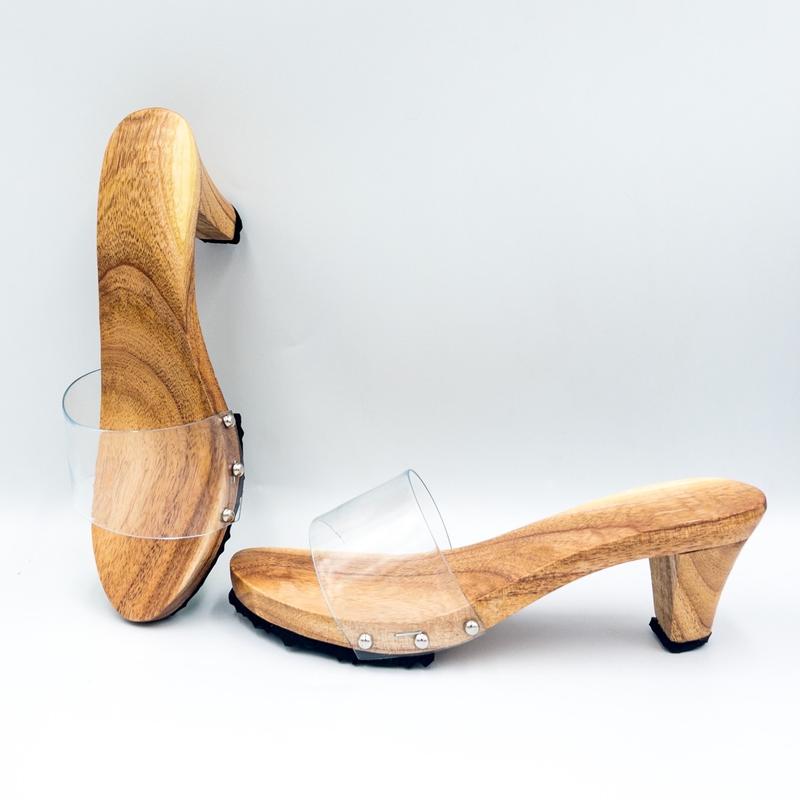  Guốc gỗ nữ dép cao gót nhọn 6 phân 9 phân Lạc Hoa guốc mộc cách tân mặc bà ba pháp phục đi chùa áo dài phụ kiện chụp ảnh hóa trang đóng phim 