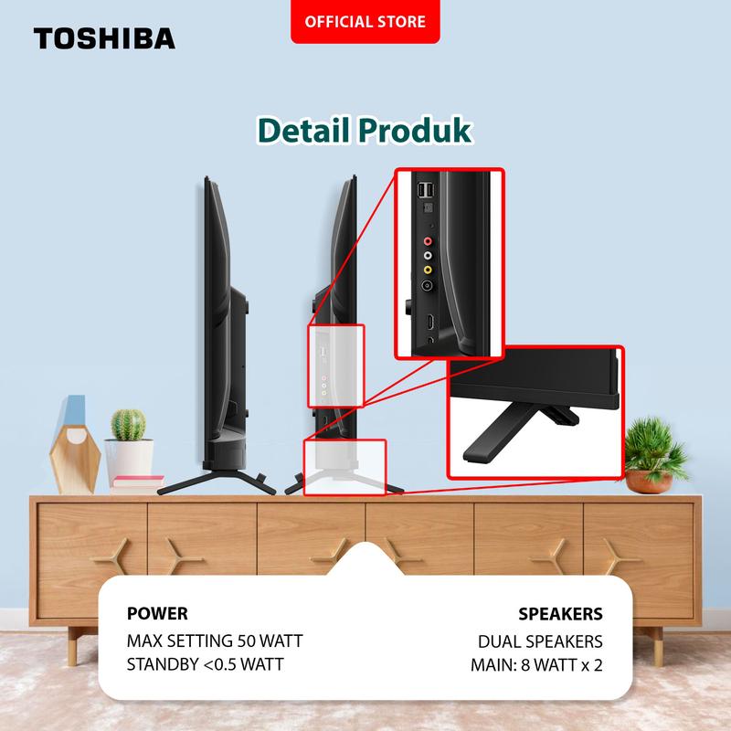 [Khusus Online] Toshiba TV 32" HD Smart TV-Wifi-Dolby Audio-Digital TV--Screen Sharing-YouTube-NETFLIX-HDMI-USB- 32E31KP tv 5