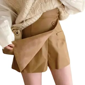 KOREAN MINI SKIRT ROK CELANA PENDEK WANITA TERBARU | MINI SKIRTS CELANA ROK KOREAN STYLE K3 Mini Karet Tebal Fit  Shorts  Nyaman Casual Katun Kancing Kantong Kulot