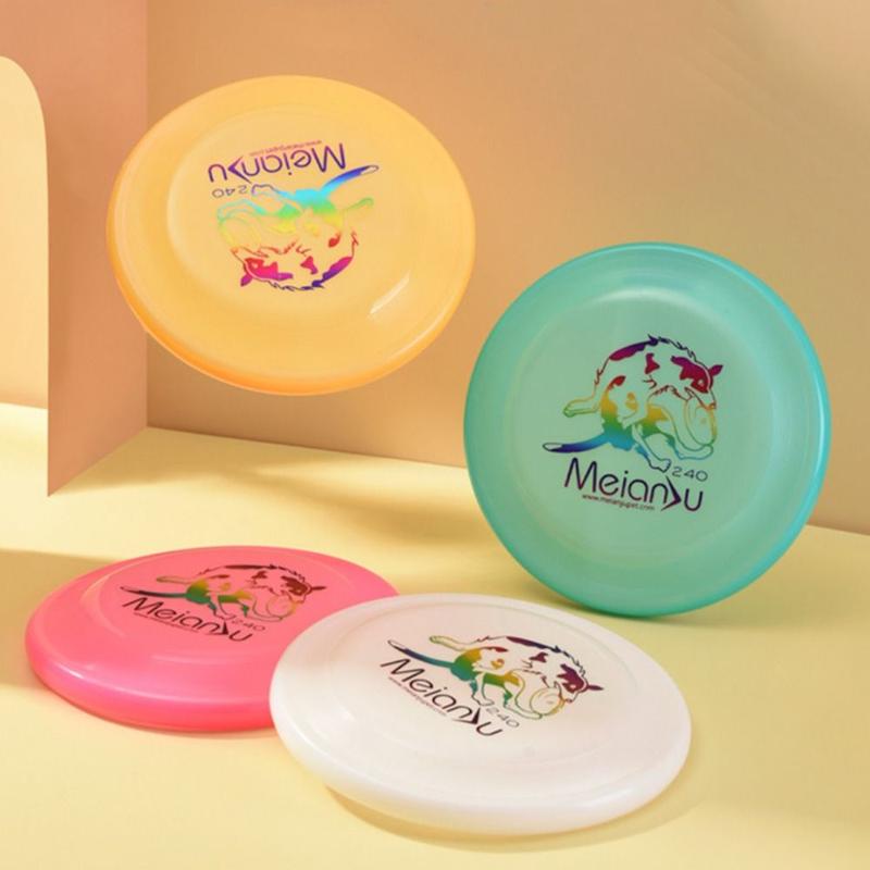 Fashion 24cm Pet Flying Discs Bite Resistant Soft Dog Throwing Type Toy Luminous Interactive Dog Toy For Training 1