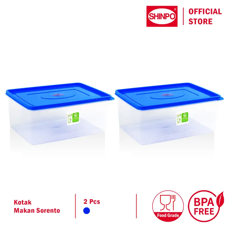 SHINPO COMBO 2 Kotak Penyimpanan Makanan Plastik Sorento Storage BPA Free SPO-SIP-309MM 1