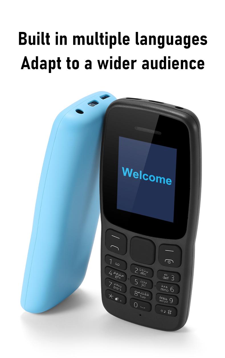 Product Introduction of New Straight Button Machine 2G mic spinning N106 Big Word Function Ready to Use Classic Mobile Phone Suitable for Adult Student Mobile Phone Mini phone GSM Card Dual multicolor Southeast Asia 9