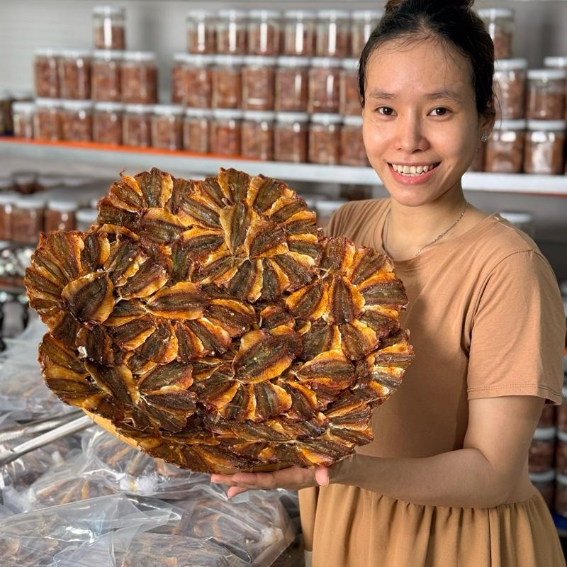 KHÔ CÁ CHỈ VÀNG 1kg TẨM GIA VỊ - Snack Food ngọt ngọt mặn mặn