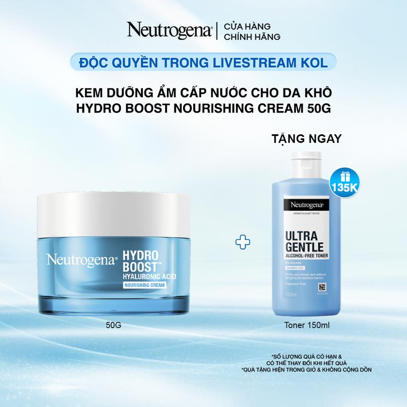 [LS1] Kem dưỡng ẩm cấp nước cho da khô Neutrogena Hydro Boost Hyaluronic Acid Nourishing Cream 50g Skincare Nữ Chăm Sóc Da Dưỡng Ẩm Da