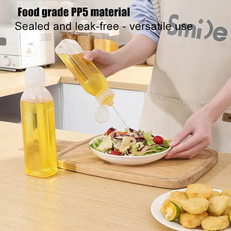 Vinnatsu Botol Bumbu Ekstrusi/Tempat Minyak Goreng Aesthethic/Botol Minyak Kaca Anti Tumpah Estetik/ Wadah Saos Vinegar Kecap 8