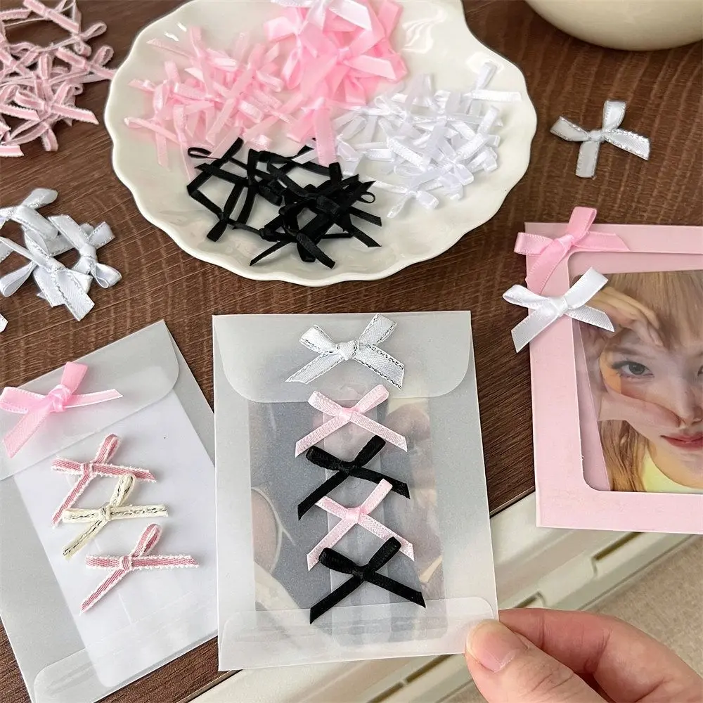10pcs Cute Handmade Craft Ribbon Bowknot Accessories Headdress DIY Hair Clip Accessories Hairpin Korean Style Women