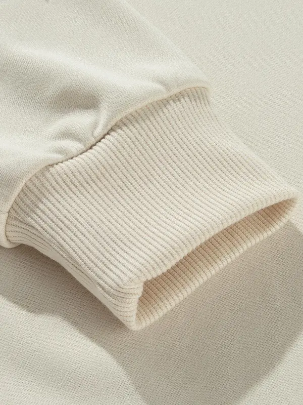 Men's Solid Round Neck Sweatshirt, Regular Fit Casual Long Sleeve Pullover for Spring & Fall, Men's Top for Daily Wear 7