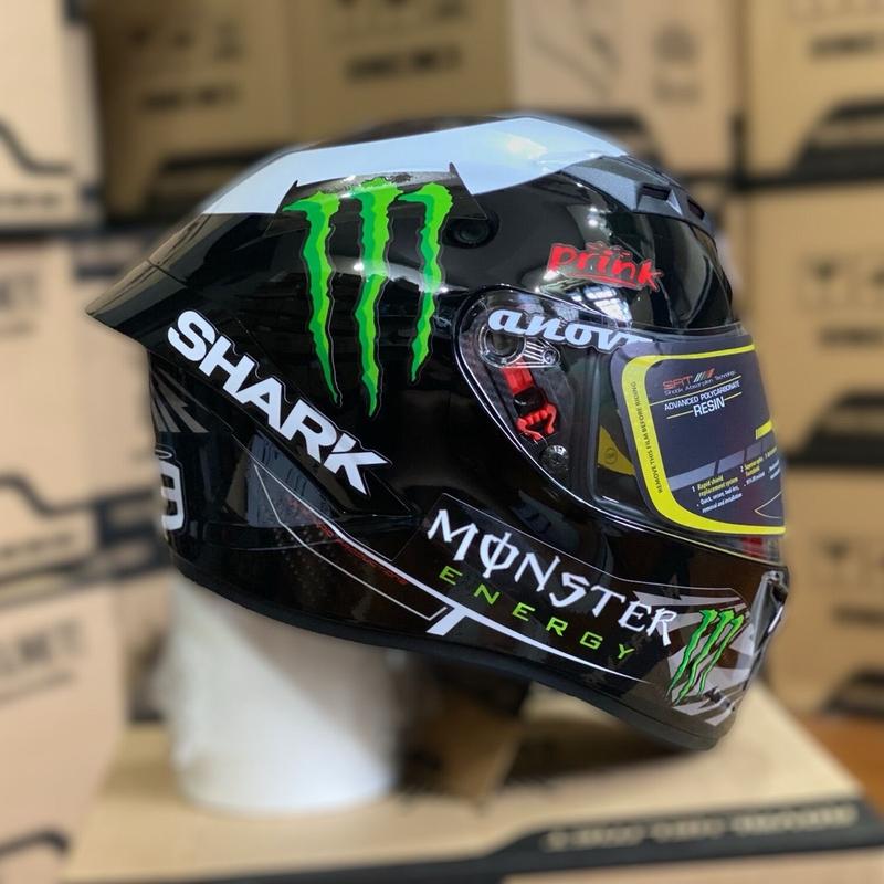 Royal M266 tem Monster Shark - Royal M266 2 kính lên tem Monster Shark cá tính ( Tặng kèm túi đựng, lót cằm) tặng kính trắng khi đặt bản kính 7 màu, kính đen, kính vàng, kính bạc Nón Bảo Hiểm Helmet