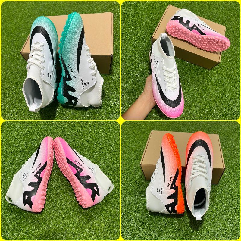 Giày Đá Bóng Cổ Cao Flyer Tặng tất + Túi kéo _ Đã May đế + Bảo hành