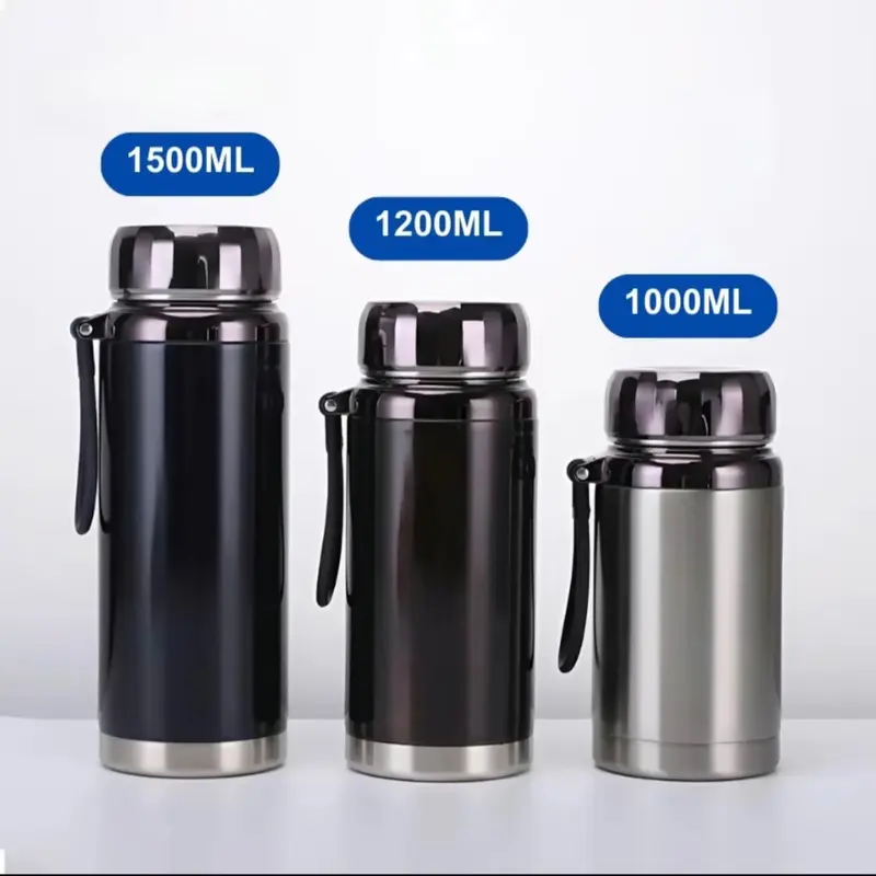 Bình giữ nhiệt nóng lạnh inox 1500-1200-1000ml L31 inox 304 cao cấp hàng chuẩn.(Giao hàng màu ngẫu nhiên) có quai treo 0