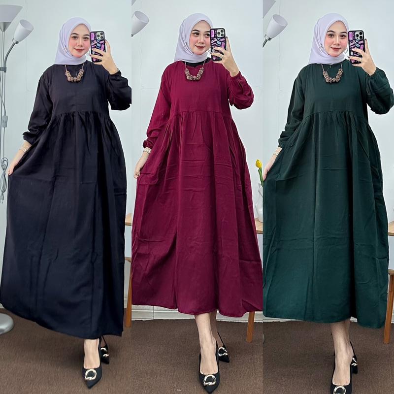 Viola Dress Basic Rayon Twill Saku Busui 2
