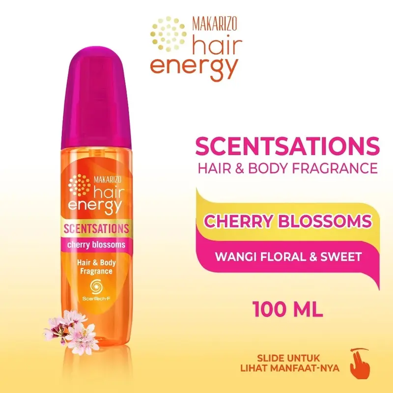 MAKARIZO Hair Energy Scentsations Hair Body Fragrance 100 mL I Parfum Rambut Wanita Spray  Perfume 4