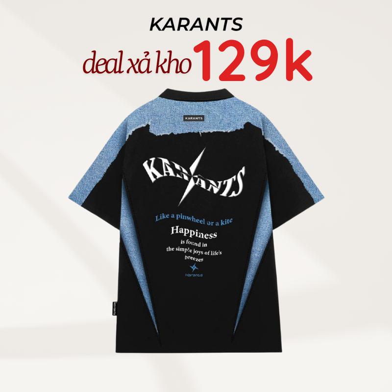 Áo Polo Đắp Vải Jeans Karants Pinwheel Local Brand Streetwear Hot Trend - KR134