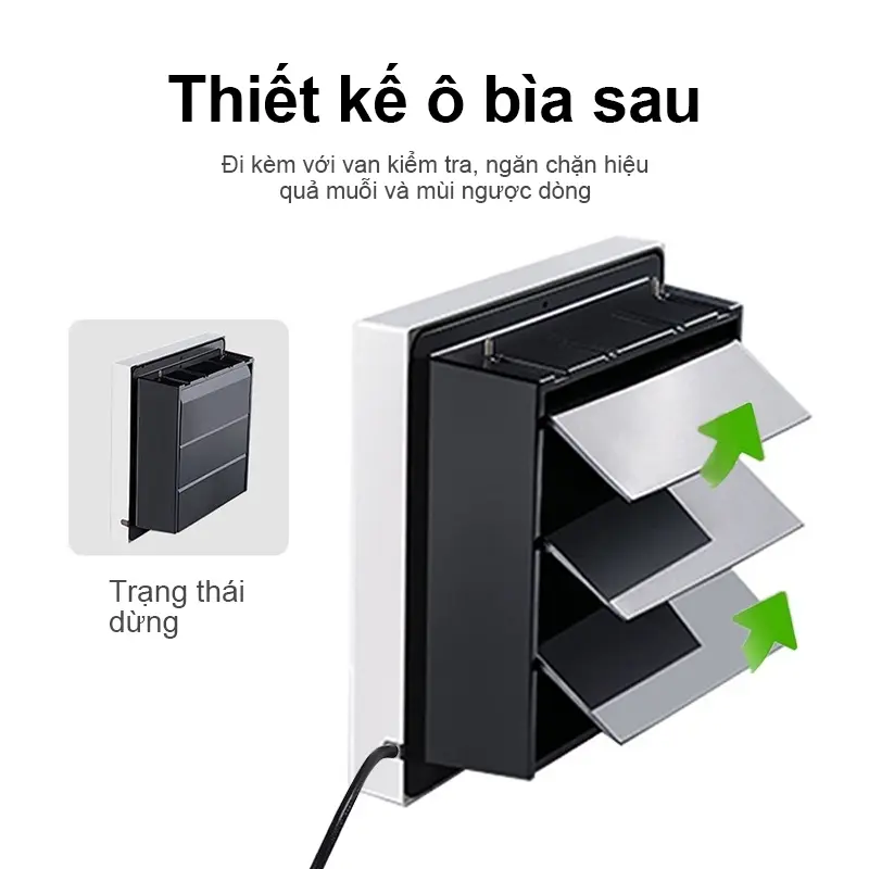 Quạt thông gió, quạt hút mùi, thông gió, gắn nhà vệ sinh, nhà bếp, tường, phòng ngủ 4