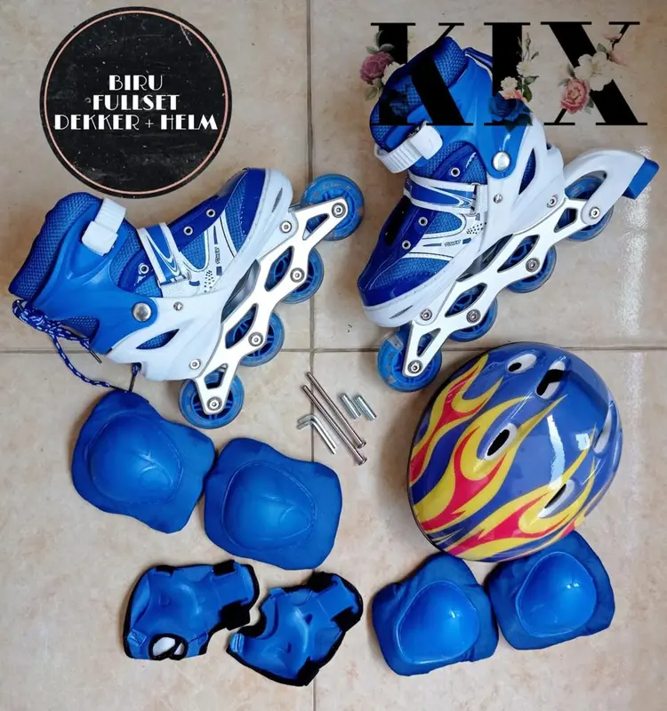 KIX PROMO Sepatu Roda Anak Inline Skate POWER / Sepatu Roda Model Bajaj Free Baut dan Kunci L / Inline Shoes Murah / Inline Skate Fullset ban kaki Outdoor 5