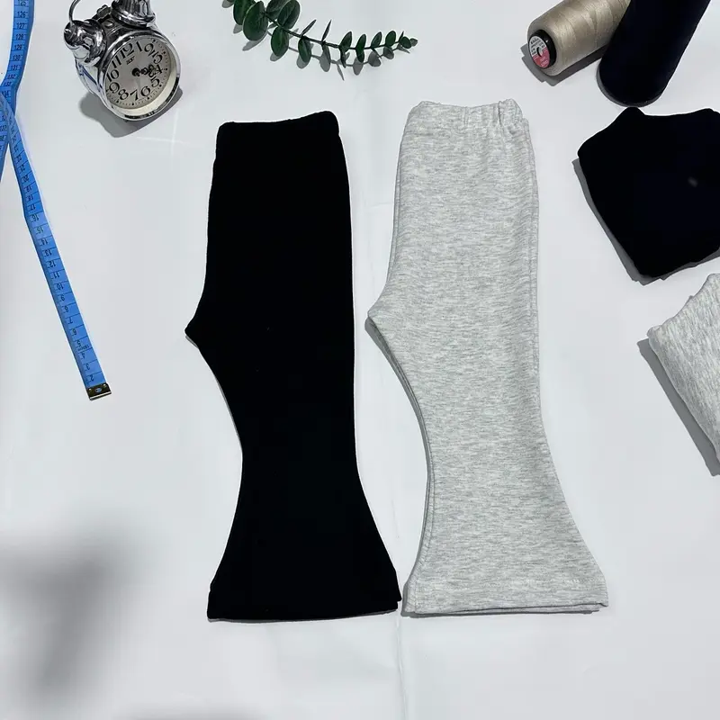Quần Legging ống loe chất cotton zip L1 co dãn 4 chiều mạnh  Bunny kids98 4