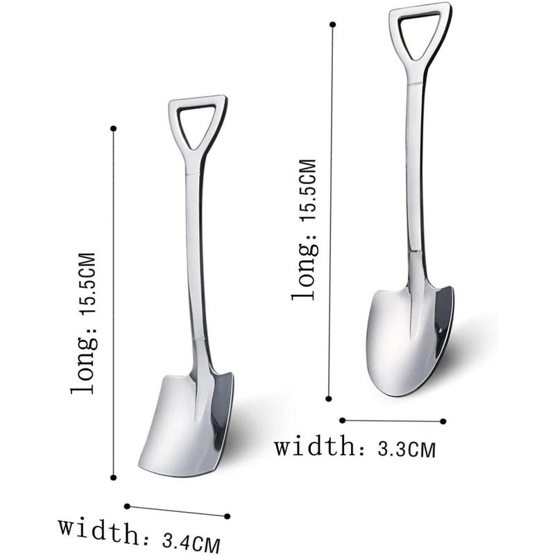 Thìa Xẻng, Thìa Cà Phê Bằng Thép Không Gỉ, Thìa Trà, Cho Cà Phê, Trái Cây, Kem, Món Tráng Miệng, Phụ Kiện Nhà Bếp, Thích Hợp Làm Quà Cưới Hoặc Giáng Sinh, 1 Cái 8