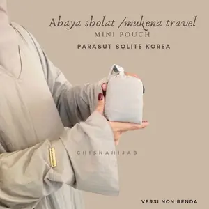 PRE ORDER Mukena / abaya sholat travel mini pouch - Ghisnahijab