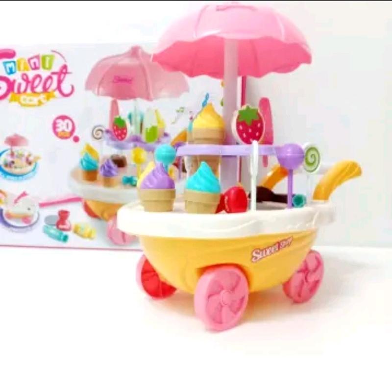 รถเข็นไอติม ร้านขายขนมหวาน มีเสียงมีไฟ เสริมพัฒนาการ 0