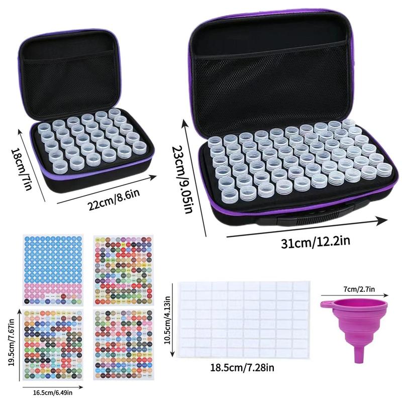 Diamonds Art Colorful Painting Material Storage Box, DIY Multi-grid Rhinestones Storage Organizer, Creative Desktop Storage Box 1