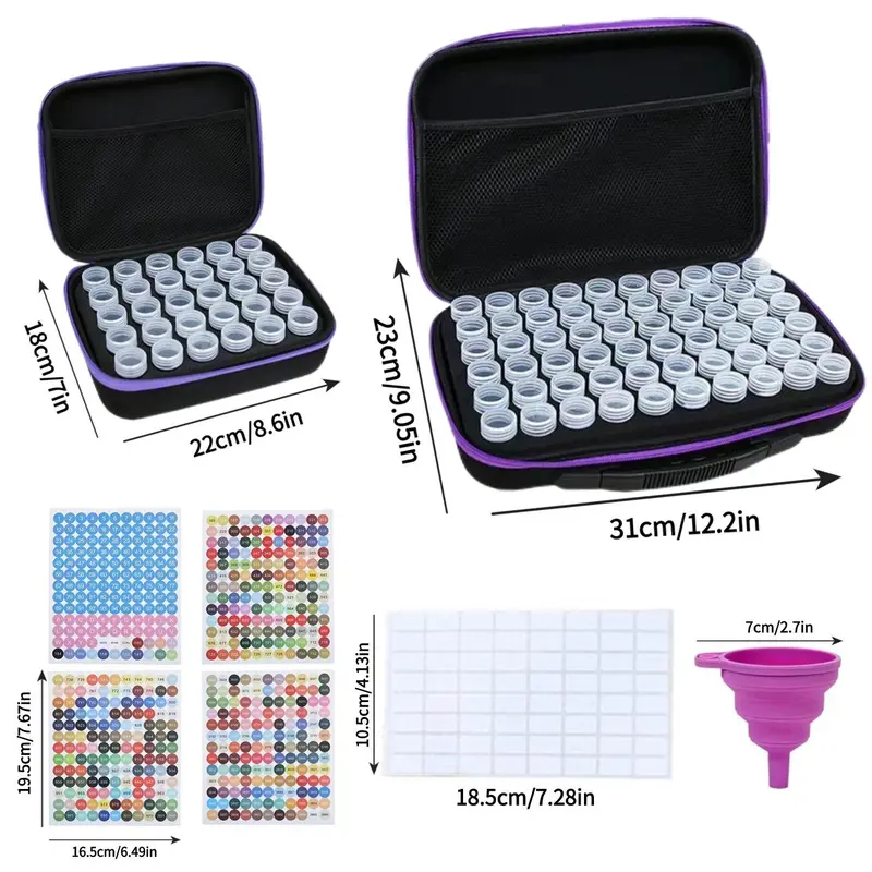 Diamonds Art Colorful Painting Material Storage Box, DIY Multi-grid Rhinestones Storage Organizer, Creative Desktop Storage Box 1