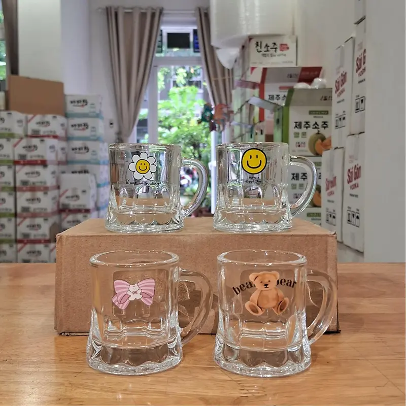 Ly Thủy Tinh Mini Dễ Thương - Dung Tích 50ml 0