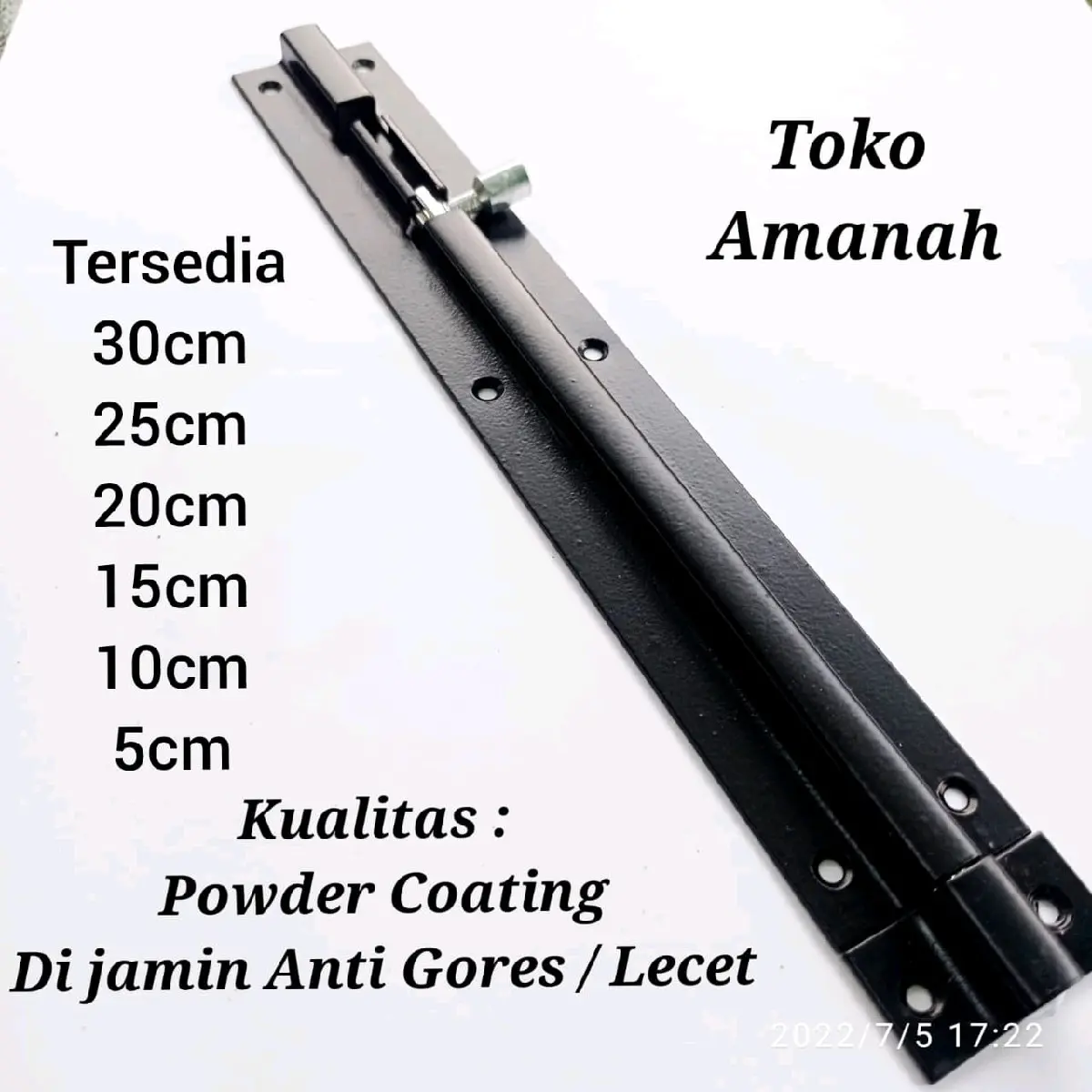 grendel pintu hitam 30cm 25cm - Slot kunci Pintu rumah Anti karat