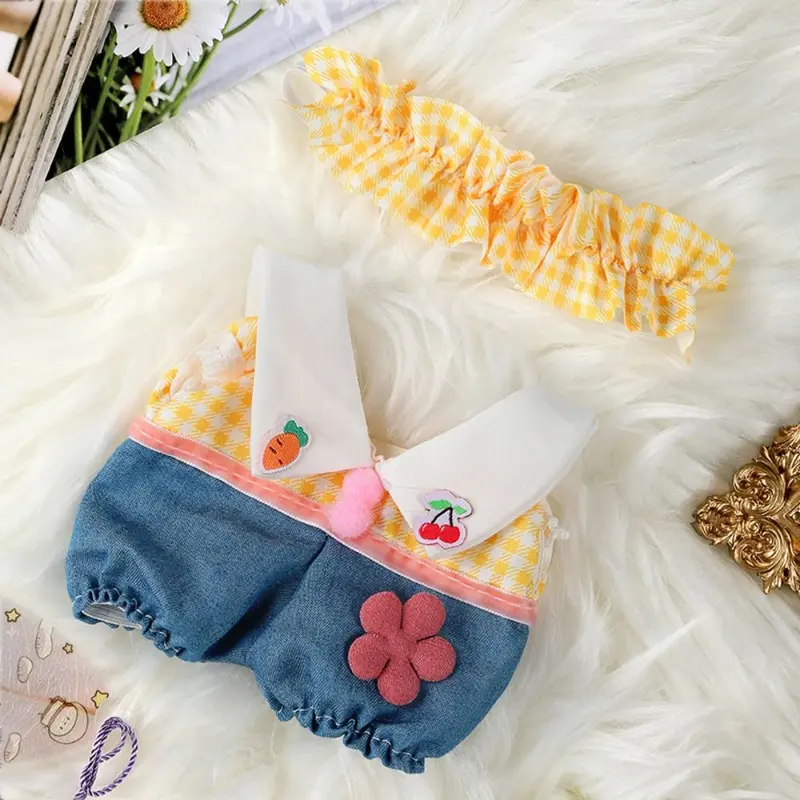 Quần Áo Búp Bê Dễ Thương, Hàng Mới Về, Có Phụ Kiện Băng Đô Nơ, 10 Kiểu Quần Áo Búp Bê Nhồi Bông Váy Công Chúa, Búp Bê Búp Bê Bông 20Cm, Thích Hợp Cho Búp Bê EXO Idol 7