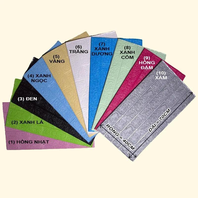 COMBO 30 TẤM Xốp dán tường giả gạch 3D cao cấp Vietnam Multicoloured Wallpaper & Wall Trim chống thấm nước phòng ngủ giấy dán & đồ trang trí tường