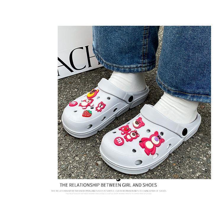 Shoes Women's Slippers Popular Personalized Thick-Soled Slippers Men's Outerwear 2023 New Baotou Sandals Sandals Beach Shitting Feeling Men's Sandals Slippers 1
