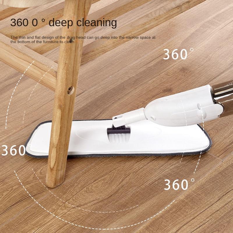 Spray Mop with Water Spray, Hands-Free Washing, Flat Mop for Wooden Floors and Tiles, Rotating Lazy Household Floor Mop squeegee 1