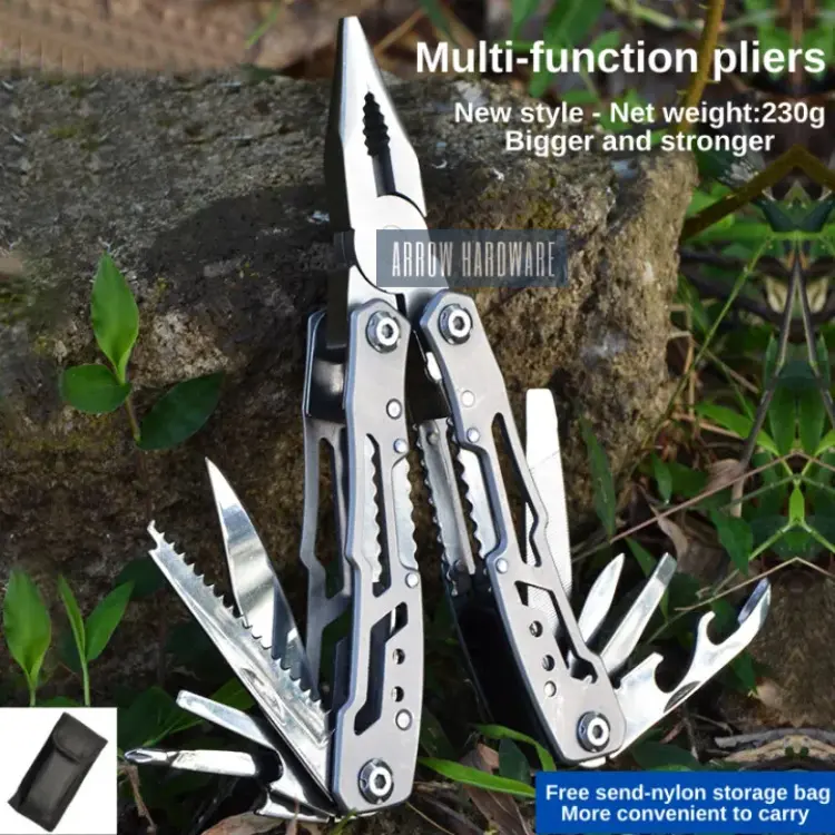 Multi tools Plier Swiss knife Portable Folding Pliers purpose stainless steel blackening pliers Outdoor mini folding pliers
