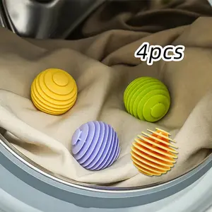 4pcs Bola Silikon Laundry Mesin Cuci Alat Pembersih Baju Pencuci Pakaian Anti Kusut