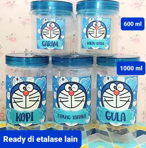 Toples Doraemon / Toples bumbu Doraemon / toples bumbu free stiker / toples bumbu / toples gula teh kopi doraemon / toples plastik / toples stiker/ toples tepung Toples Doraemon / Toples bumbu Doraemon / toples bumbu free stiker / toples bumbu / toples gula teh kopi doraemon / toples plastik / toples stiker/ toples tepung