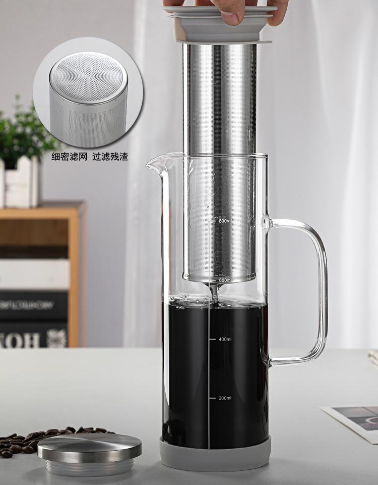 Product Introduction of LZD  Borosilicate Glass Cold Extraction Coffee Pot Glass Coffee Pot Cold Bubble Ice Drip Coffee Pot Hot and Cold Teapot Coffee Set 11