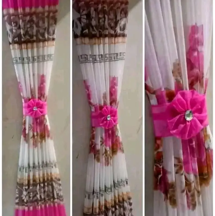 Paket 3 PCS Gorden Kupu-Kupu Minimalis Kain Jendela Estetik dengan Tali Gratis - Curtain, Vitrase