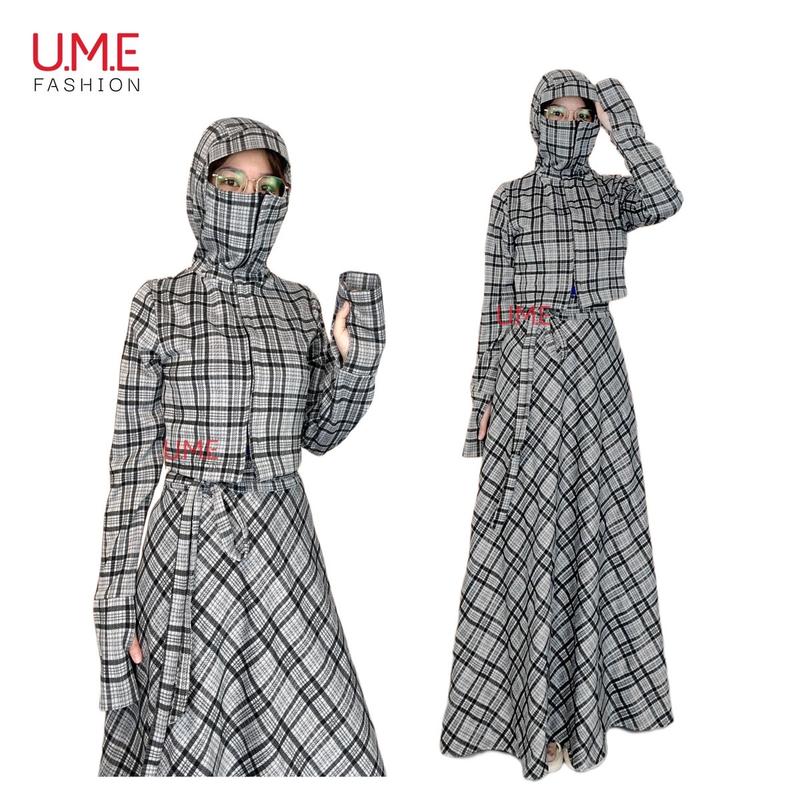 Set áo và chân váy chống nắng toàn thân