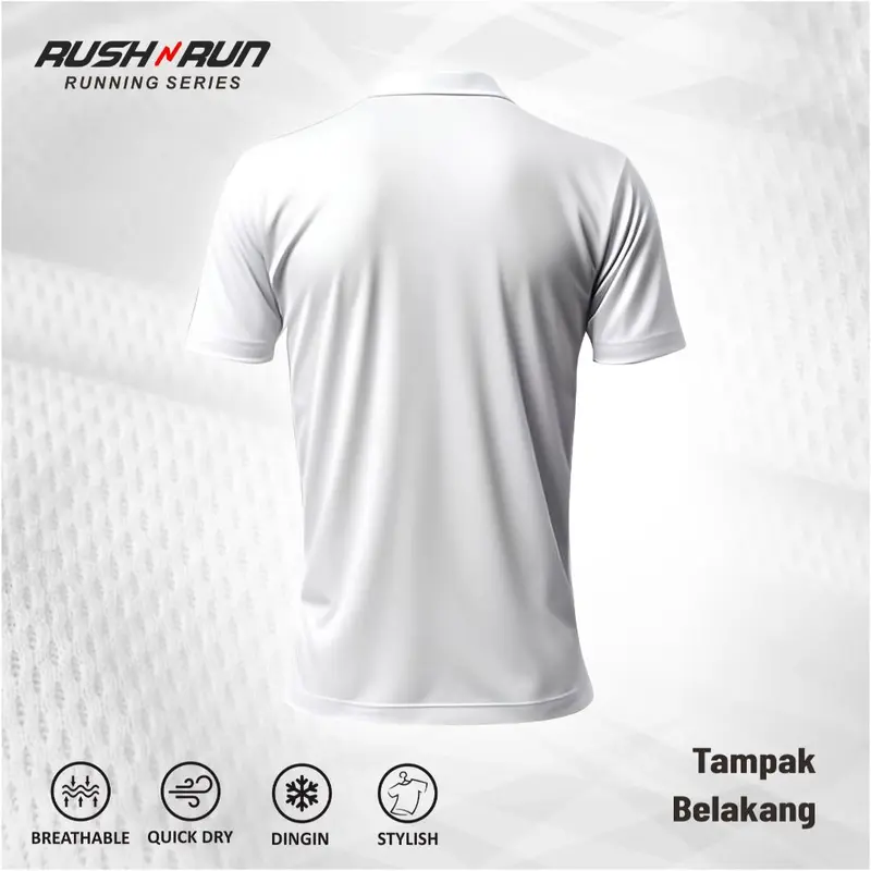 Polo Shirt Olahraga Baju Kerah Kaos Dry Fit Men Sport Gym 3
