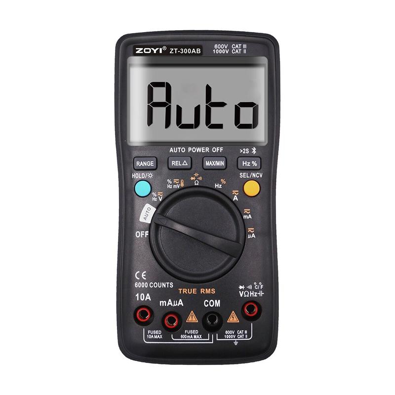 Đồng Hồ Đo Điện Vạn Năng Điện Tử Zoyi ZT-300AB Kết Nôi Bluetooth, Đồng Hồ Đo Điện Đa Năng Đo Điện Trở Cách Điện, Điện Áp AC DC, Kiểm Tra Tụ Điện, Dò Điện NVC 8