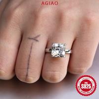 Gambar AGIAO 3 Karat Putri Persegi Mode Sederhana Temperamen Cincin Pribadi Wanita - Platinum - 3 karat, Dapat disesuaikan dari A.GIAO.ID Kab. Gresik 2 Tokopedia