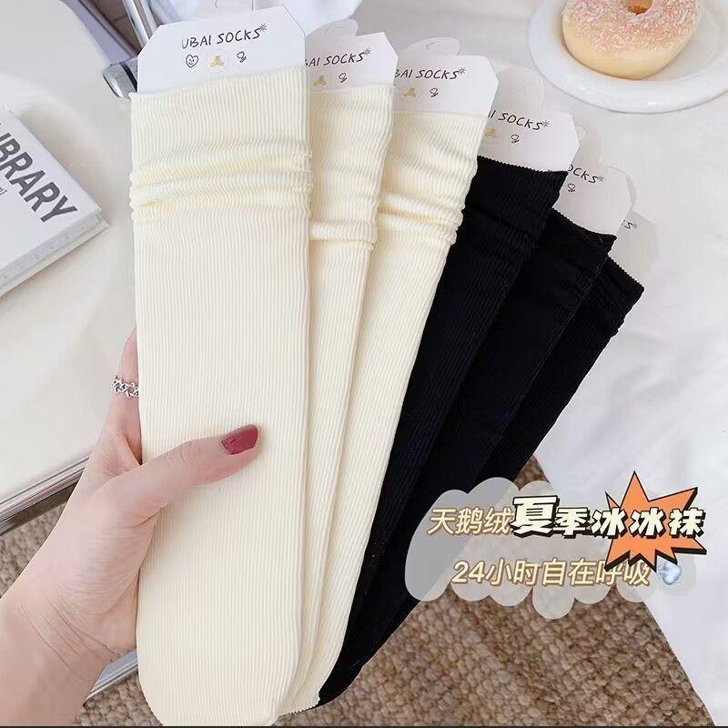 Tất Trắng, Tất Nữ, Mỏng Mùa Hè, Tất Bó Không Xương, Tất Bốt Tay Cánh Hoa Gót, Tất Sốt, Bộ Sưu Tập 25 / 2025 Bao Gồm 27000 Người 5