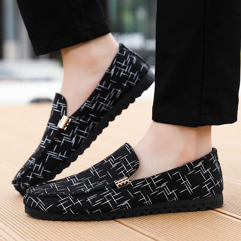 Giày Vải, Giày Nam, Phong Cách Hàn Quốc, Giày Beanie Hợp Xu hướng Giày Thường Ngày Giày Lười, Giày Vải Bắc Kinh Cũ, Dành Cho Nam, Hàng Mới Về 2024 Shoes 6
