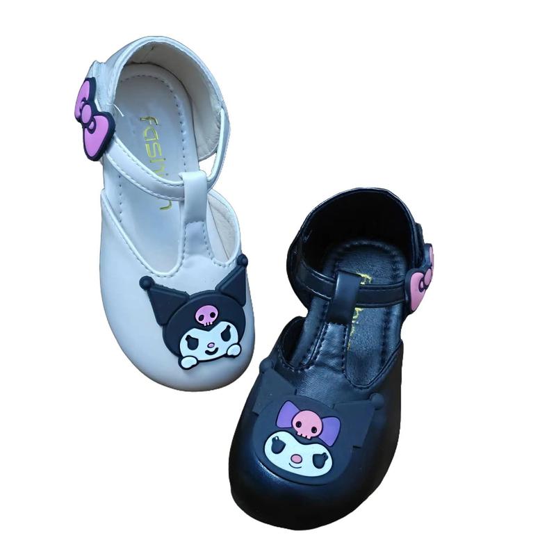 Giày búp bê bé gái dây quai Kuromi nơ hồng phong cách Lolita Hàn Quốc tiểu thư Kem Sandal