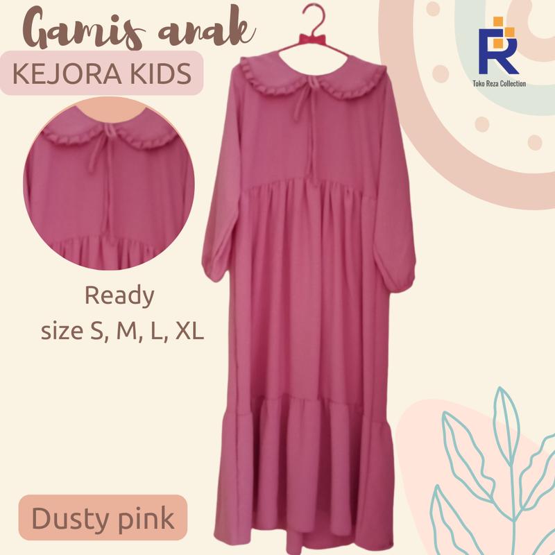 GAMIS ANAK KEJORA KIDS TERBARU/ FASHION MUSLIM/ BAJU ANAK TANGGUNG/ DRESS / SIZE S M L XL/ BISA COD 1