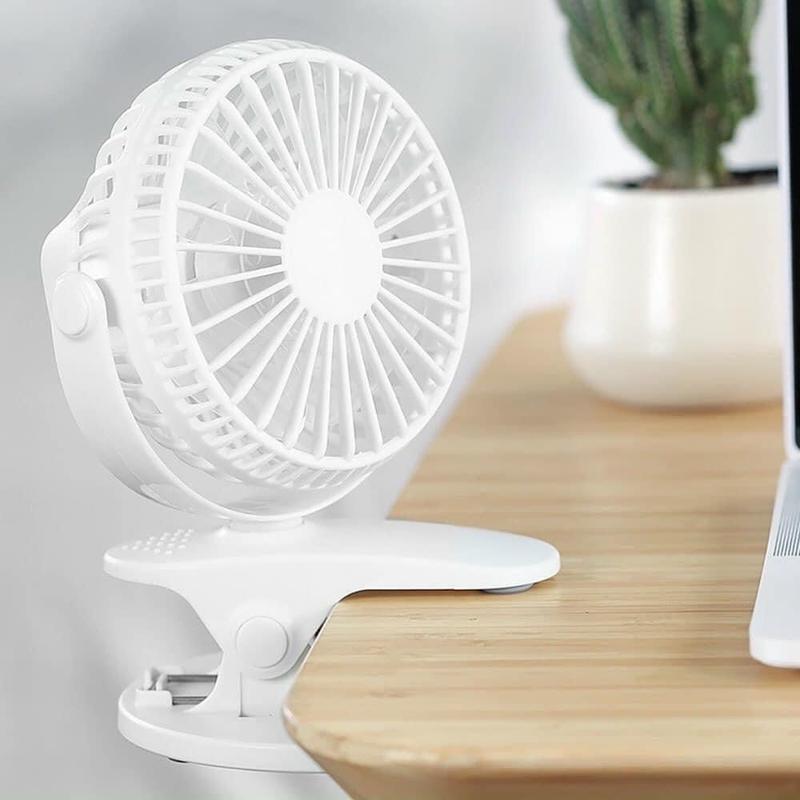 Quạt tích điện mini kẹp bàn , kẹp xe 4