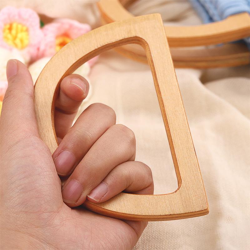 Product Introduction of Pemegang gantian untuk beg kayu / plastik berbentuk D, aksesori DIY buatan tangan, beg tangan, dompet, tote, pemegang separuh bulat 11