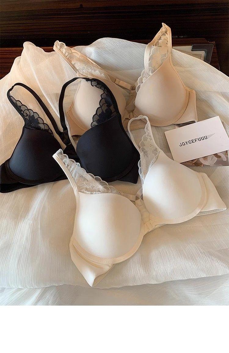 Product Introduction of Button-Forward Sexy Lace Bra With Beautiful Back Underwear Women'S Push-Up Anti-Sag Comfortable Soft Underwire Bra 6